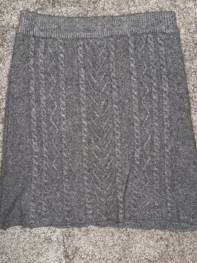 Emory Park Skirt Women’s Grey Knit Pull On Size Medium